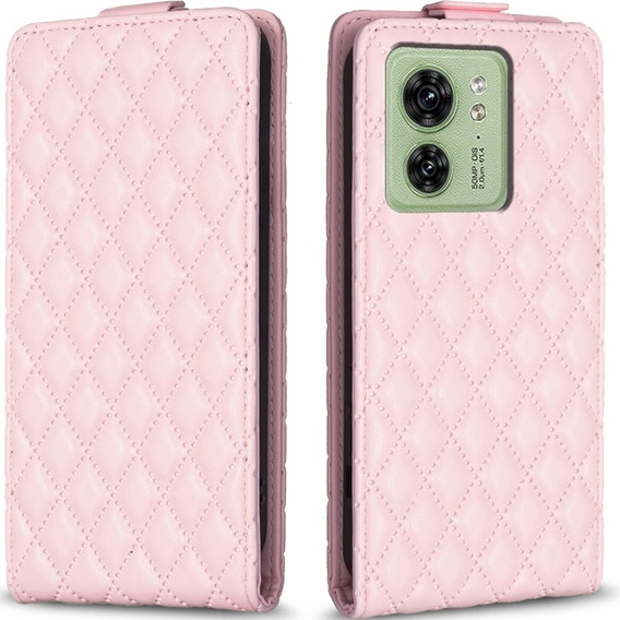 Etui z klapką do Motorola Edge 40 5G, Wallet, BINFEN COLOR, różowe