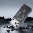 Etui Matt Case do iPhone 17 Pro Max, pancerne, do MagSafe, przydymione z szarymi bokami