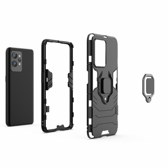 Etui do Realme GT2 Pro, Kickstand Ring, czarne