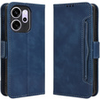 Etui z klapką do Oppo Reno 14F, Card Slot, portfelowe, granatowe