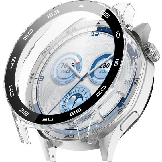2w1 Etui + Szkło Hartowane do Huawei Watch GT 5 46mm, Przezroczyste