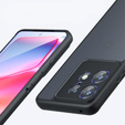 Etui do Motorola Edge 50 Pro, Fusion Hybrid, z ochroną aparatu, przezroczyste / czarne