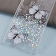 Etui do Samsung Galaxy S24 Ultra, Glitter Butterfly, białe
