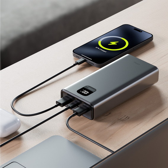 Allity Power Bank APB-100 PD QC 22.5W 20000 mAh - szary