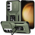 Etui do Samsung Galaxy S24+ Plus, Slide Lens Lid, Zielone
