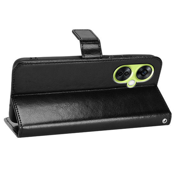 Etui z klapką do OnePlus Nord CE 3 Lite 5G, Crazy Horse Wallet, czarne