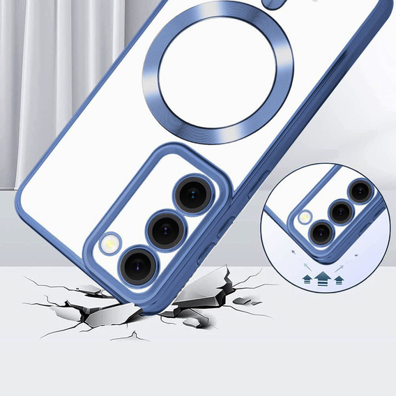 Etui do Samsung Galaxy S23 Plus, Electro MagSafe, granatowe + Szkło na ekran