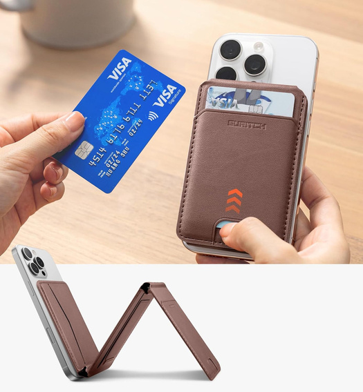 Magnetyczny portfel z funkcją lokalizacji, NFC i podstawką do iPhone 16 Pro