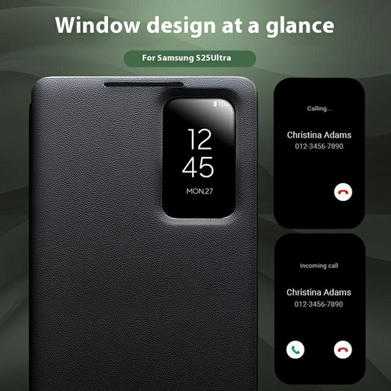 Skórzane etui z klapką QIALINO do Samsung Galaxy S25 Ultra