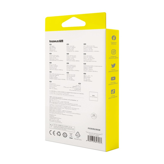 Zwijany kabel Baseus Free2Draw Mini USB-C 100W – czarny