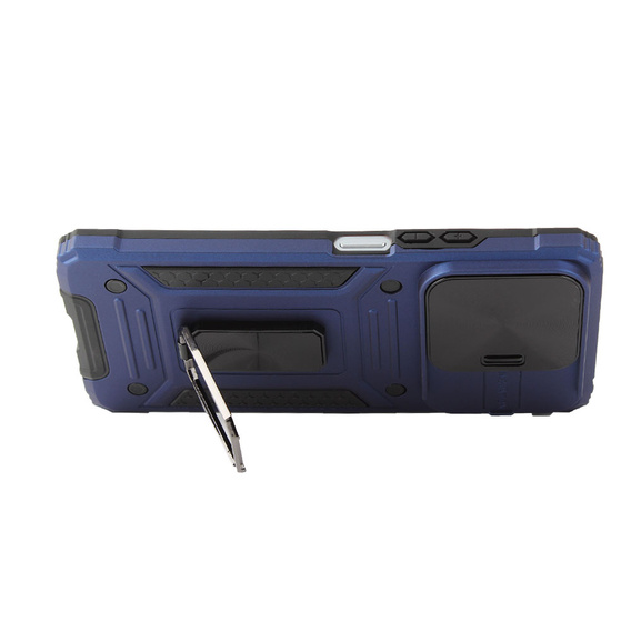 Etui pancerne do Xiaomi Redmi Note 13 5G, CamShield Slide, niebieskie + Szkło Hartowane 9H