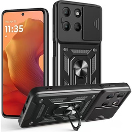 Etui pancerne do Motorola Moto G15 / Motorola Moto G15 Power, CamShield Slide, czarne
