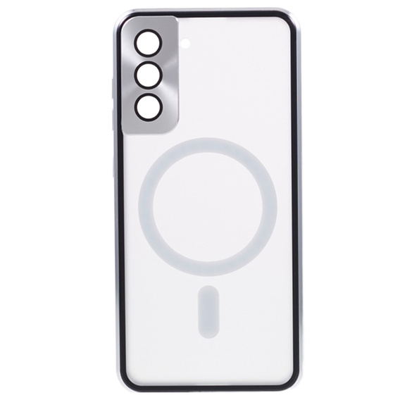 Etui Magnetic Dual Glass MagSafe do Samsung Galaxy S22, srebrne