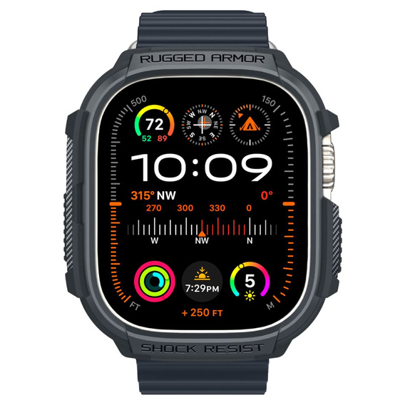 Etui Spigen Rugged Armor Dark Gray do Apple Watch Ultra 1 / 2 (49 mm)