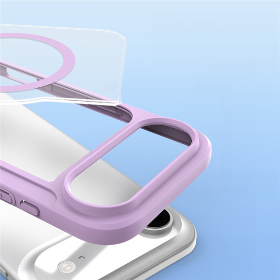 Etui Dux Ducis do iPhone 17 Air, Skin X Pro,  z klapką, do MagSafe, fioletowe