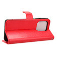 Etui z klapką do Motorola Edge 50 Ultra, Crazy Horse Wallet, czerwone