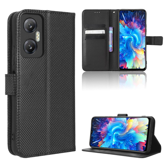 Etui z klapką do Infinix Hot 20 5G, Wallet Smart Magnet Case, czarne