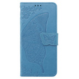 Etui z klapką do Xiaomi Poco F6 Pro, Butterfly, niebieskie