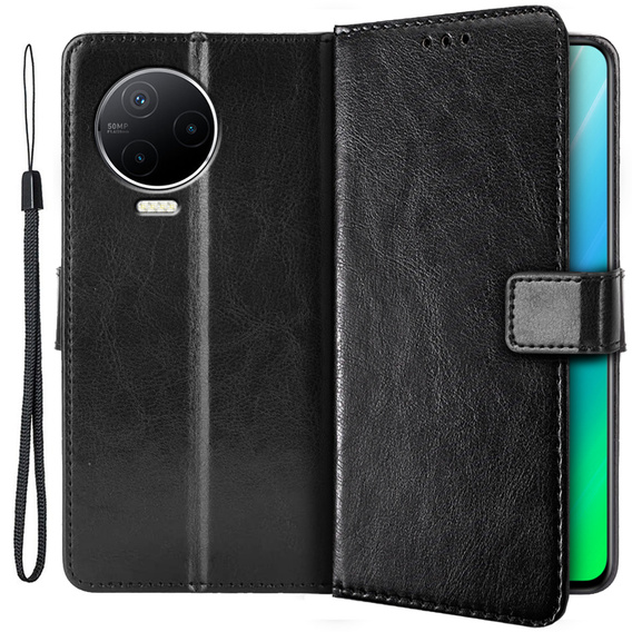 Etui z klapką do Infinix Note 12 2023, Wallet, czarne