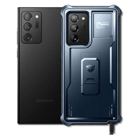 Etui pancerne do Samsung Galaxy Note 20 Ultra, Dexnor Full Body, niebieskie