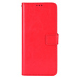 Etui z klapką do Oppo A17, Crazy Horse Wallet, czerwone