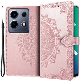 Etui z klapką do Infinix Note 30 VIP, Mandala, różowe rose gold