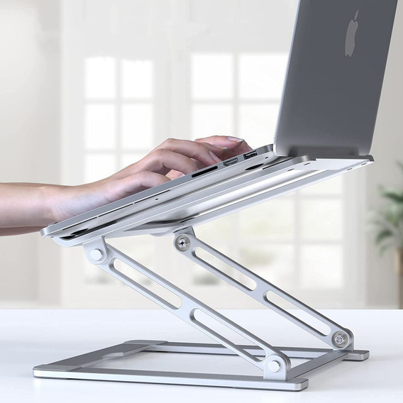 Aluminiowa podstawka do laptopa, stojak Tech-Protect - Srebrny