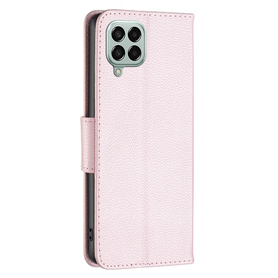 Etui z klapką do Samsung Galaxy M33 5G, Wallet Litchi Magnet, różowe rose gold
