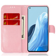 Etui z klapką do Oppo A17, Wallet, Mandala różowe