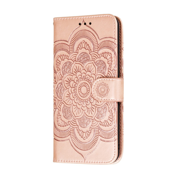 Etui z klapką do Xiaomi Redmi Note 9s/ 9 Pro, Mandala, różowe rose gold