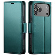 ERBORD Glossy Litchi – etui portfelowe z klapką do iPhone 17 Pro Max