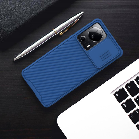 Etui do Xiaomi 13 Lite, pancerne Nillkin, CamShield Pro, Niebieskie