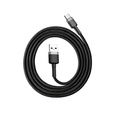 Baseus Cafule 1 m – wytrzymały kabel USB-A do USB-C 3A, szaro-czarny