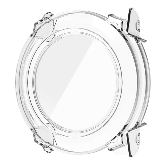 Etui do Garmin Instinct 3 Solar / Instinct 3 AMOLED 45mm z wbudowanym szkłem hartowanym – transparentne