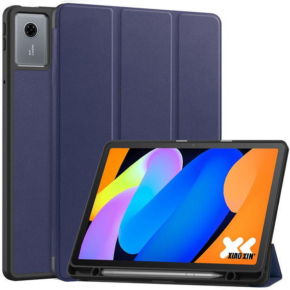 Etui do Lenovo Idea Tab 11" 2025 TB336FU TB336ZU, podstawka, Smartcase z miejscem na rysik, granatowe