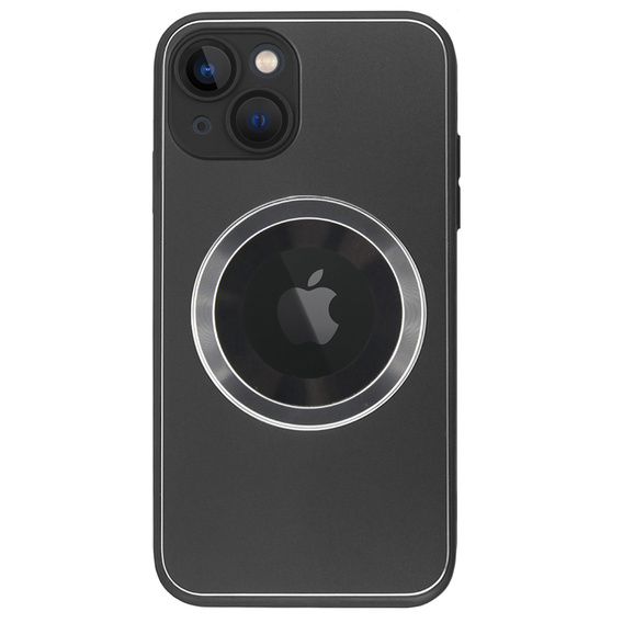 Etui do MagSafe do iPhone 14, Hole for Apple Logo, szare