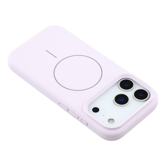 Etui silikonowe do iPhone 17 Pro, do MagSafe, antywstrząsowe, fioletowe