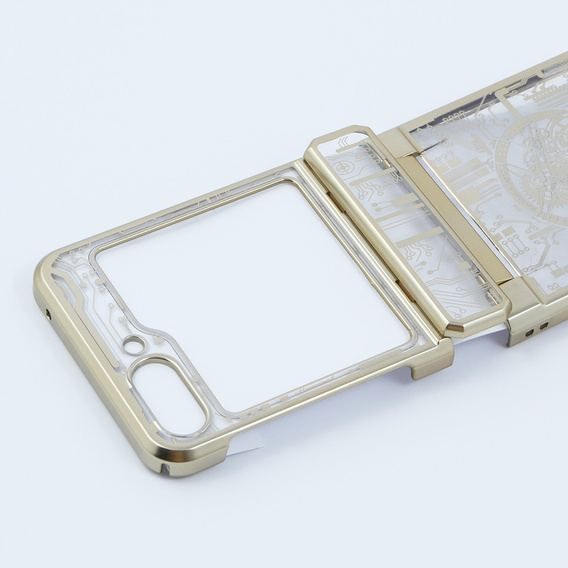 Etui do Samsung Galaxy Z Flip 5 5G, Mechanical Legend, złote
