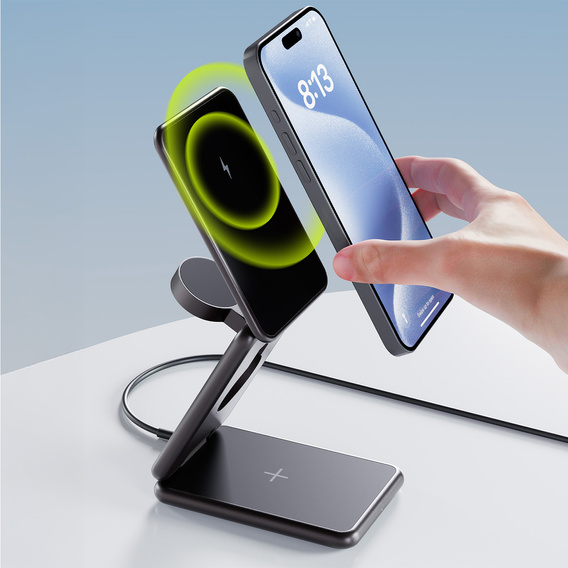 Allity AWC-230 22,5W 3w1 – Bezprzewodowa ładowarka dla iPhone, Apple Watch i AirPods - czarna