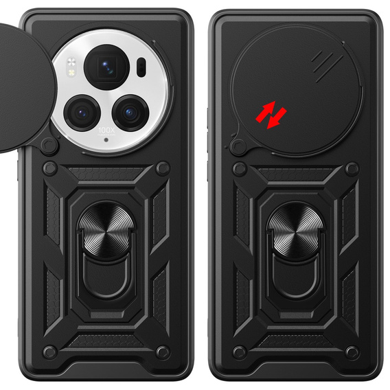Etui pancerne do Honor Magic 6 Pro 5G, CamShield Slide, czarne
