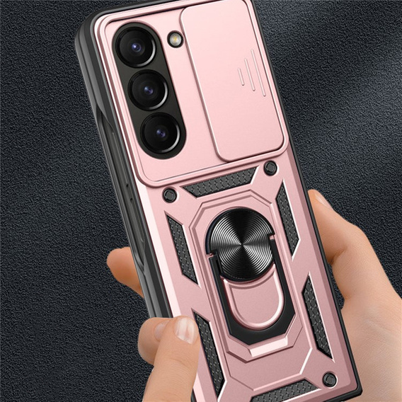Etui pancerne do Samsung Galaxy Z Fold5 5G, CamShield Slide, różowe rose gold