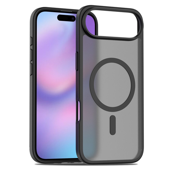 Etui Matt Case do iPhone 17 Air, do MagSafe, półprzezroczyste czarne