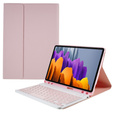 Etui z klawiaturą do Samsung Galaxy Tab S7 T870/T875 / S8, Pen Slot, różowe rose gold