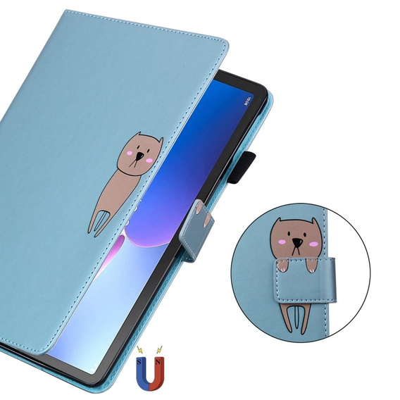 Etui do Lenovo Tab M10 Plus 10.6 Gen 3, z klapką, animal, niebieskie