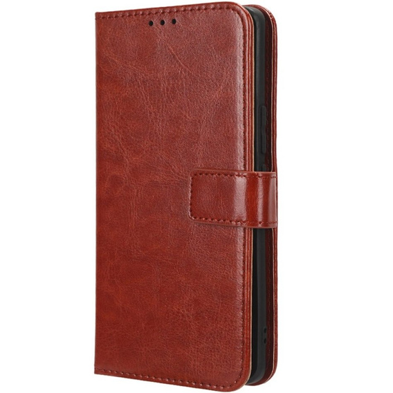 Etui z klapką do Honor 90, Crazy Horse Wallet, brązowe
