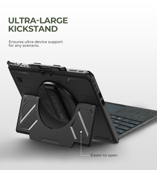 Etui Dexnor 360° z paskiem i uchwytem na rysik do Microsoft Surface Pro 11/10/9