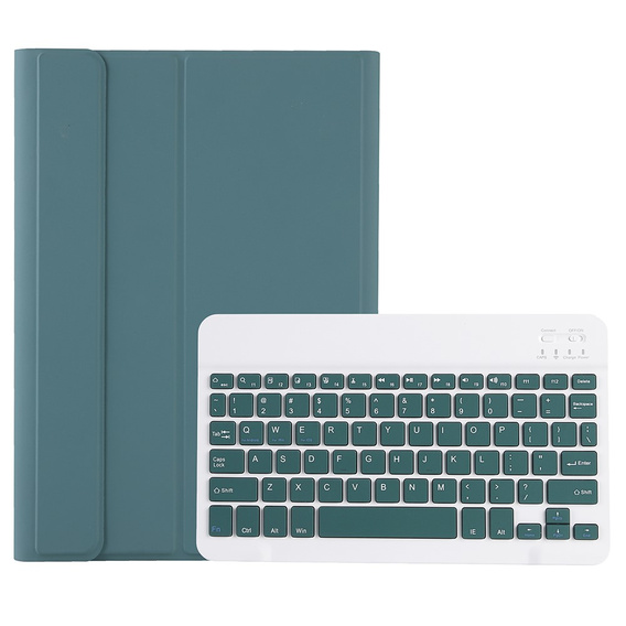 Etui z klawiaturą do iPad Air 11" 2025/2024 (7/6 gen.), Leather Pen Slot, ciemnozielone