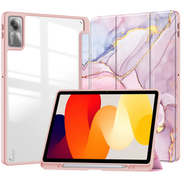 Etui Smartcase Hybrid do Xiaomi Redmi Pad SE 11", z miejscem na rysik – różowe Marble