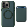 Etui do iPhone 14 Pro Max, Skin-touch MagSafe, zielone