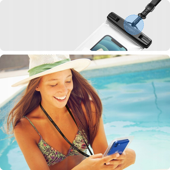 Wodoszczelne etui Spigen A601 Universal Waterproof Case 2-Pack – przezroczyste